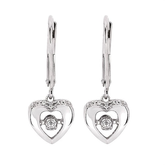Diamond Heart Earrings