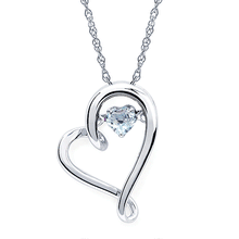 Load image into Gallery viewer, Shimmering Gem Stone Heart Necklace