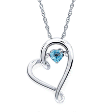 Load image into Gallery viewer, Shimmering Gem Stone Heart Necklace