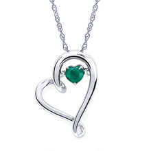 Load image into Gallery viewer, Shimmering Gem Stone Heart Necklace