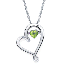 Load image into Gallery viewer, Shimmering Gem Stone Heart Necklace