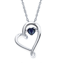 Load image into Gallery viewer, Shimmering Gem Stone Heart Necklace
