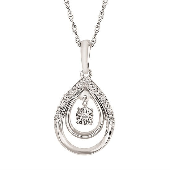 Tear Drop Diamond Necklace