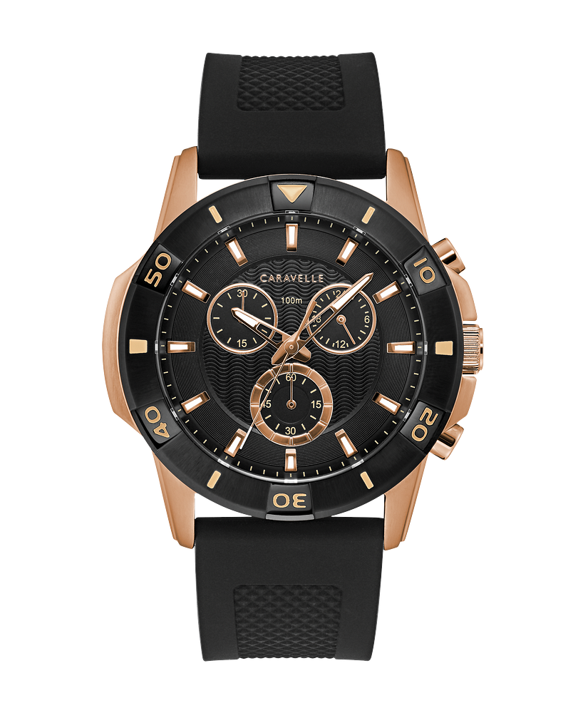 Men's Chronograph Silicone Caravelle