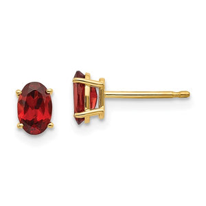 Oval Garnets in Yellow Gold