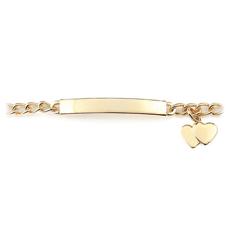 Double Heart First ID Bracelet