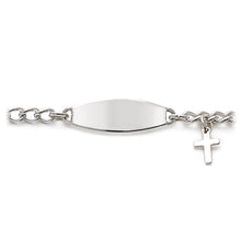 Load image into Gallery viewer, First ID Bracelet with Cross Charm