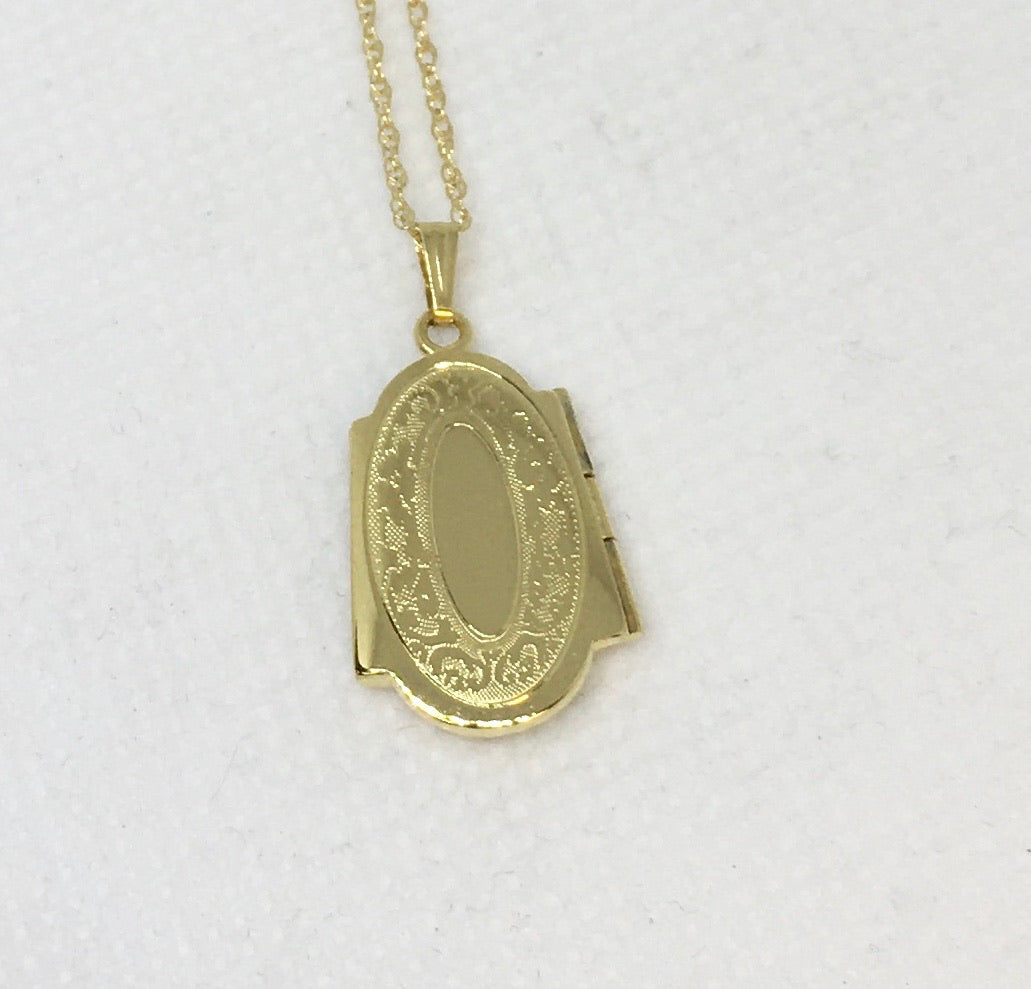 Oval Engraved Locket