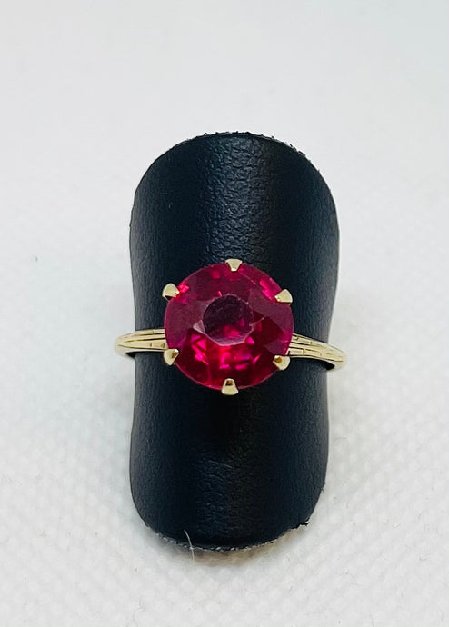 Synthetic Ruby Vintage Ring