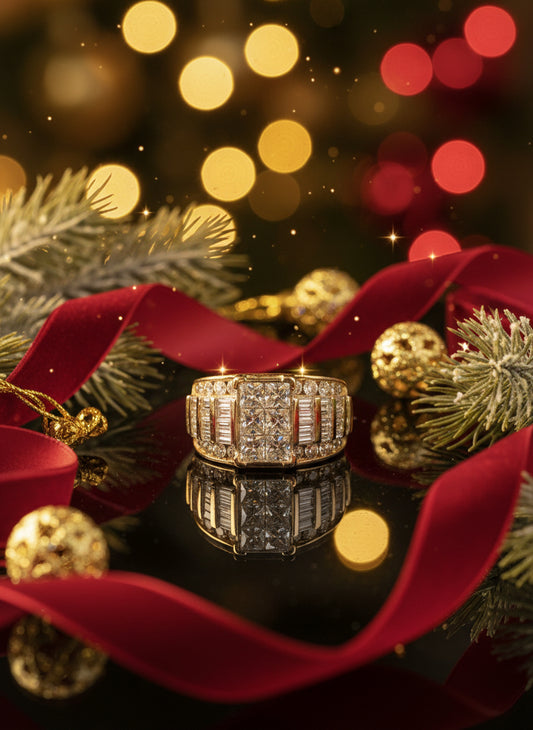 Luxe Invisible-Set Diamond Statement Ring