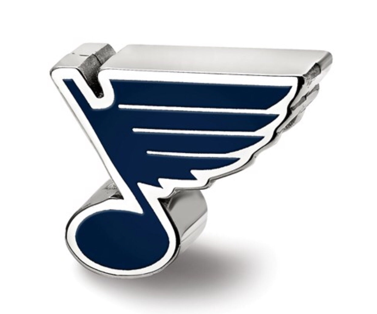 St. Louis Blues Sterling Silver Enamel Reflection Bead