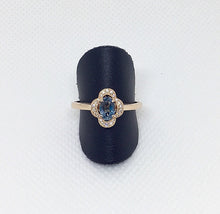Load image into Gallery viewer, Blue Topaz &amp; Diamond Fashion Ring