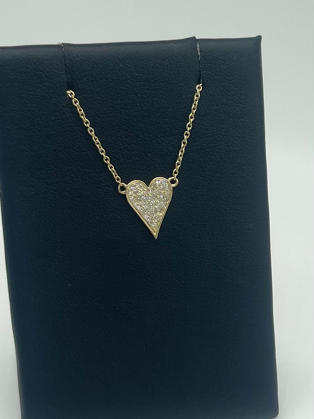 Flat Diamond Heart Necklace