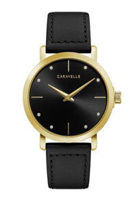 Women’s Black and Gold tone Caravelle Watch