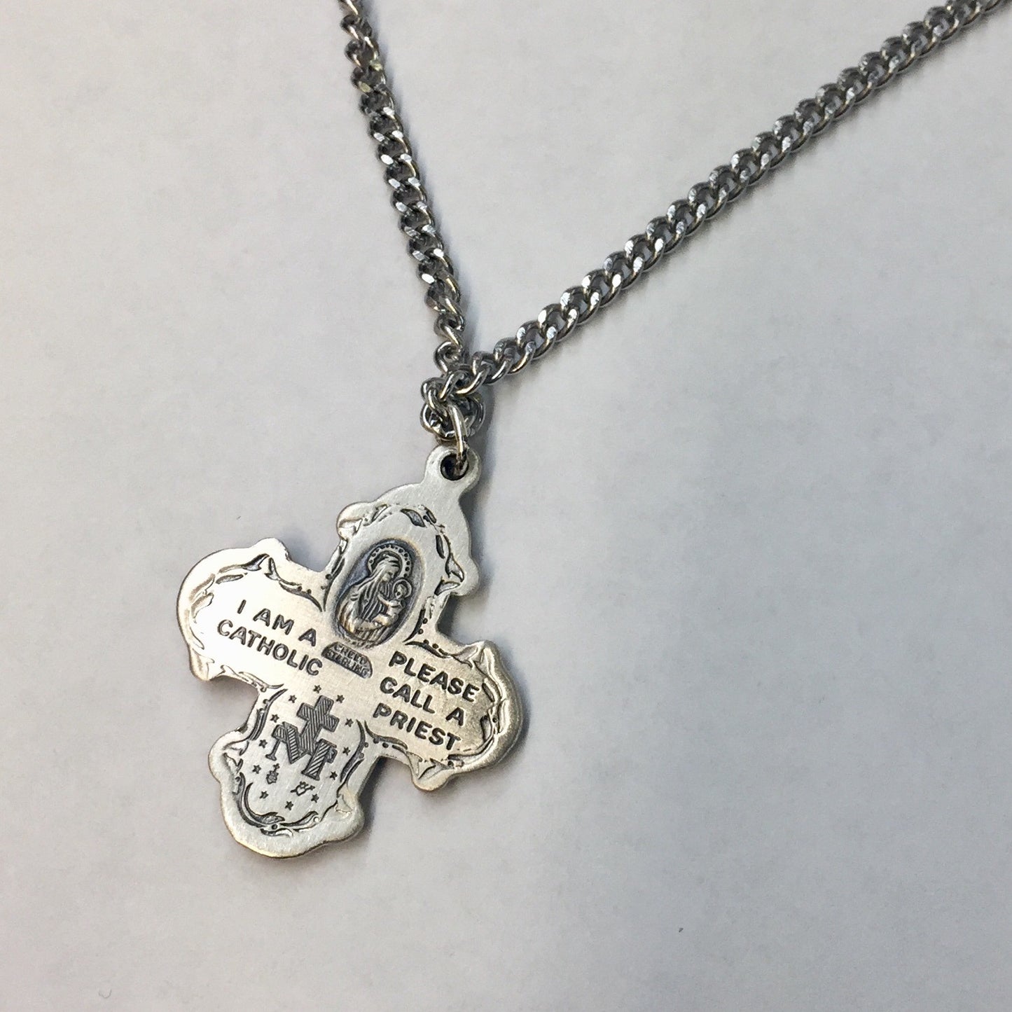 Sterling Silver Diamond Cut Four-Way Metal