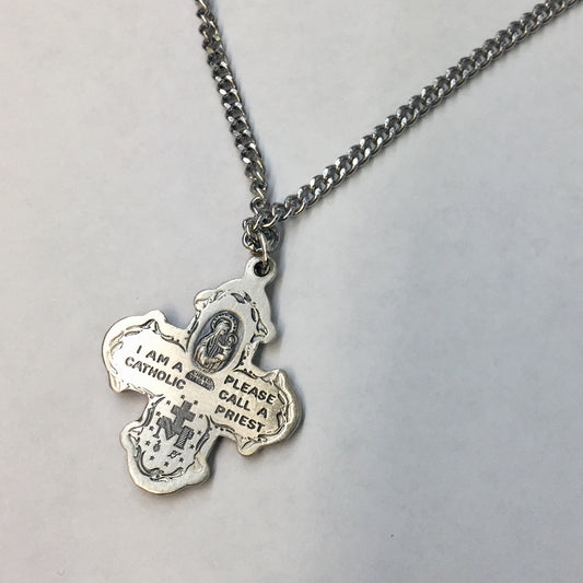 Sterling Silver Diamond Cut Four-Way Metal