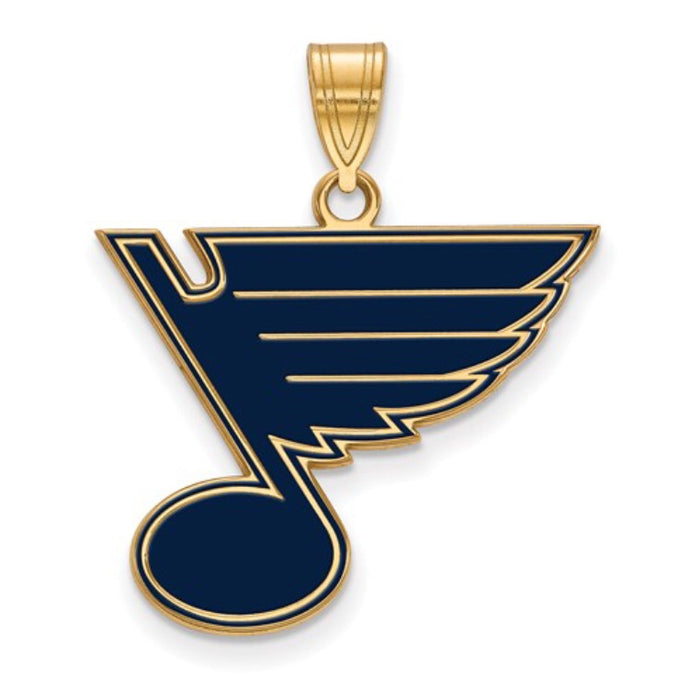 St. Louis Blues Gold Plated Blue Enamel Pendant