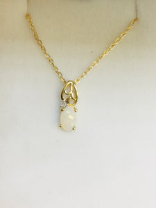 Oval Opal Necklace