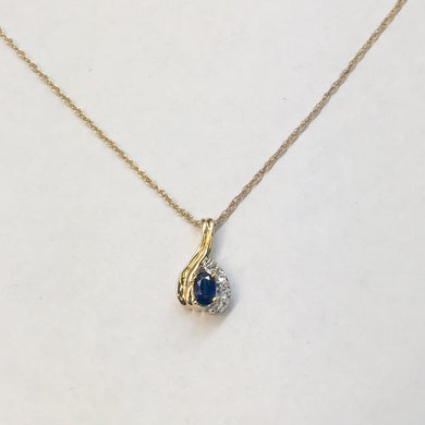 Sapphire and Diamond Necklace