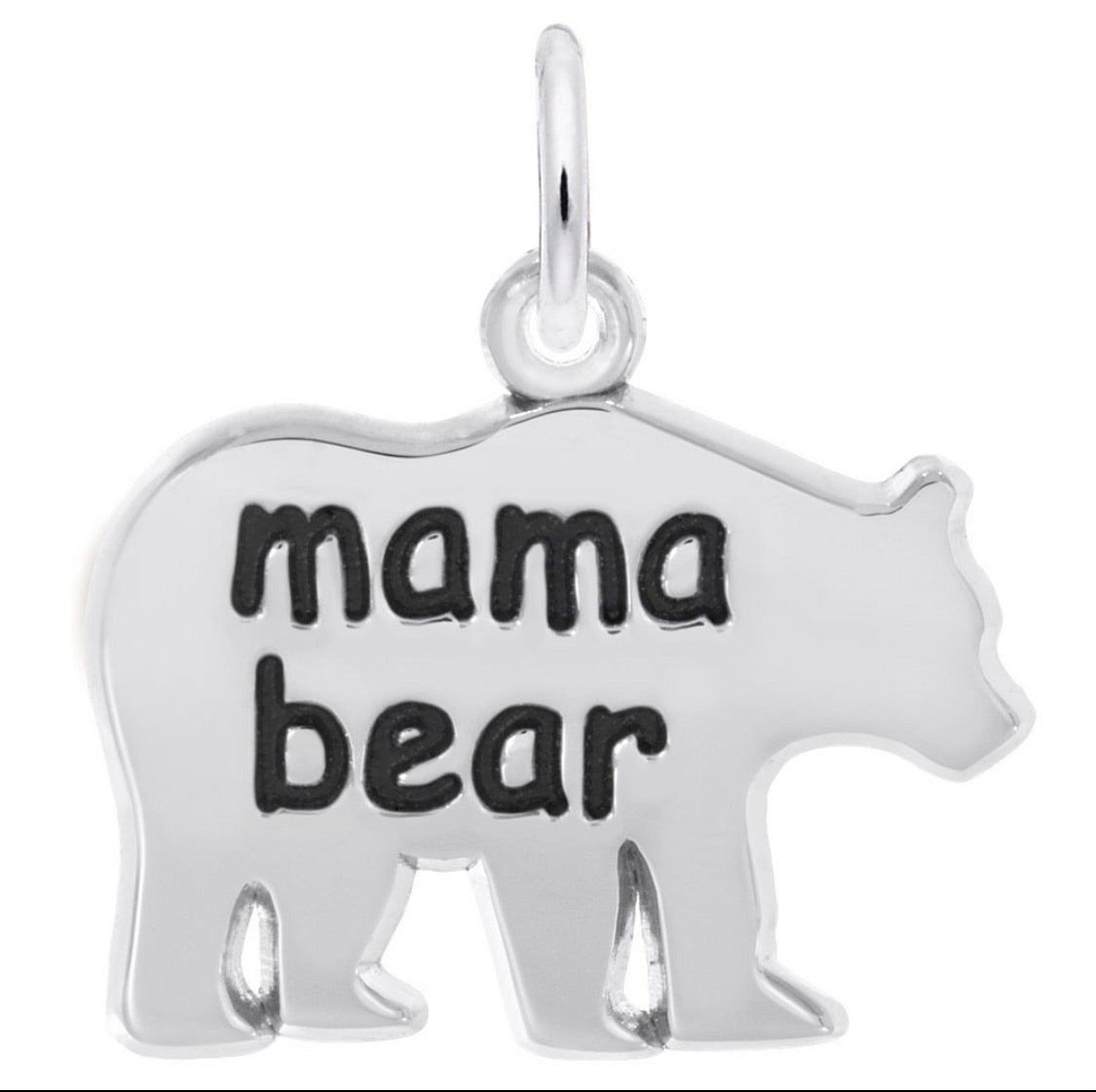 Silver Mama Bear Charm