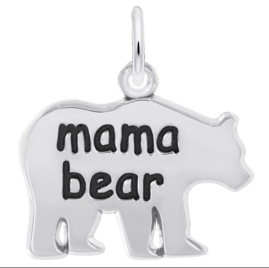 Silver Mama Bear Charm