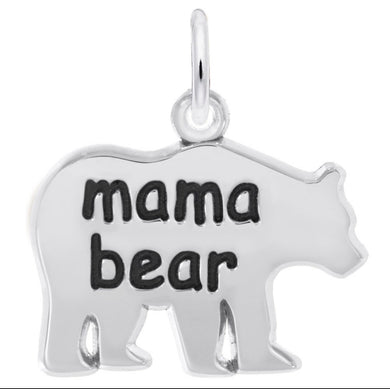 Silver Mama Bear Charm