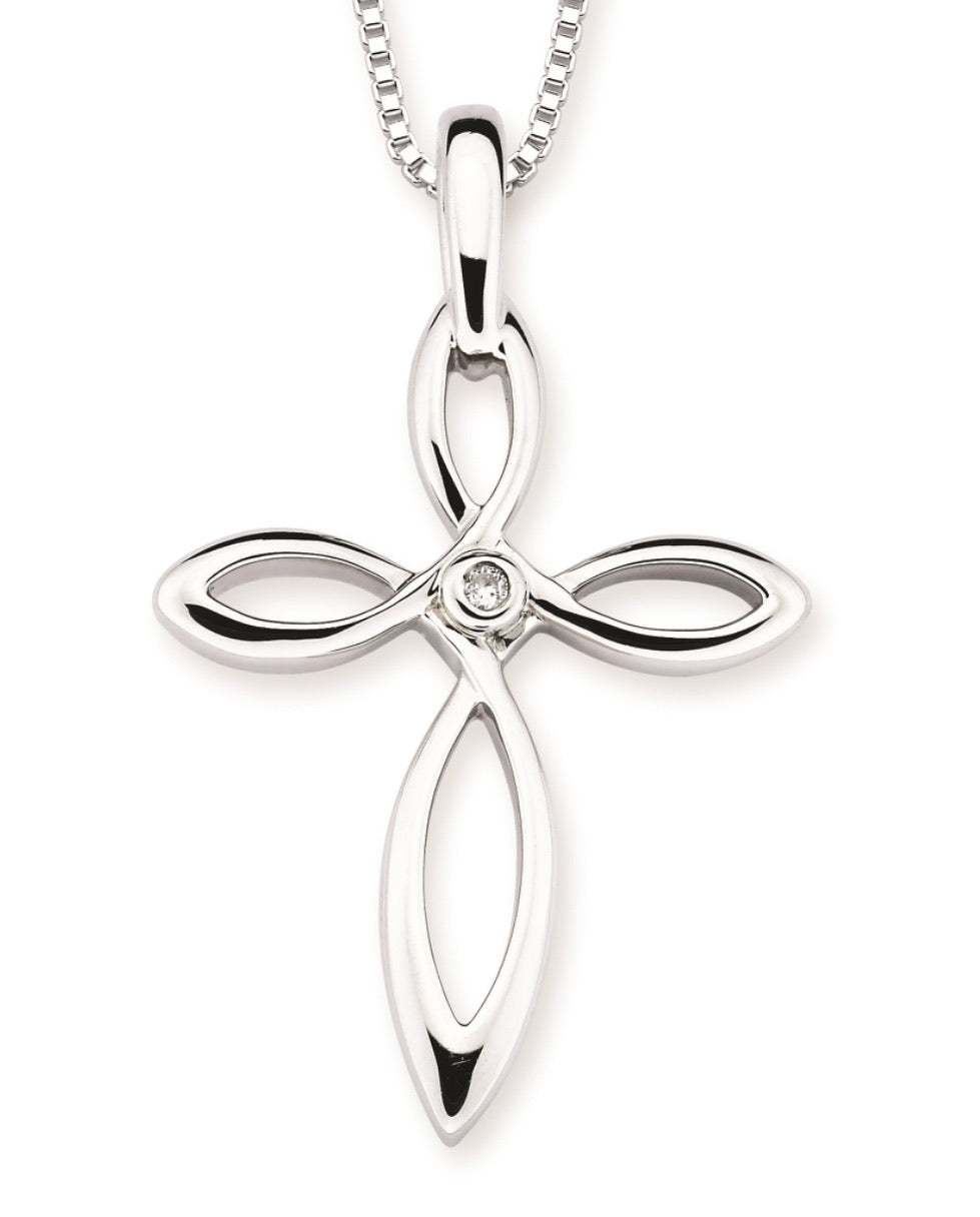Looped Cross Necklace