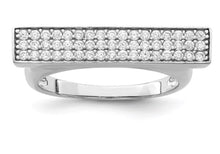 Load image into Gallery viewer, Sterling Silver &amp; CZ Bar Ring