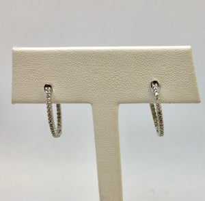 Inside-Out Huggie Diamond Hoop Earrings