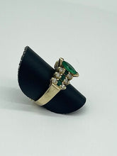 Load image into Gallery viewer, Lab Emerald &amp; Diamond Ring