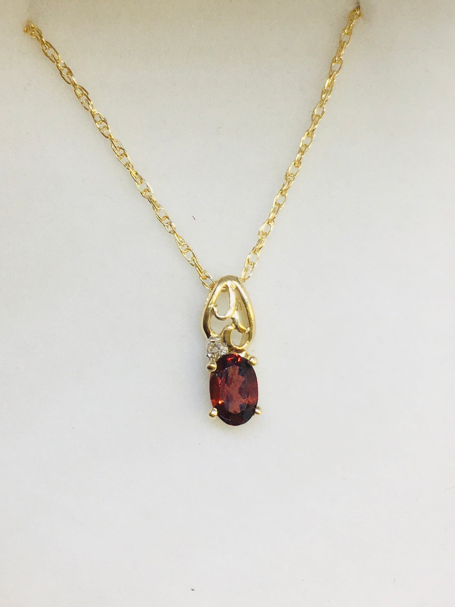 Garnet Birthstone Necklace