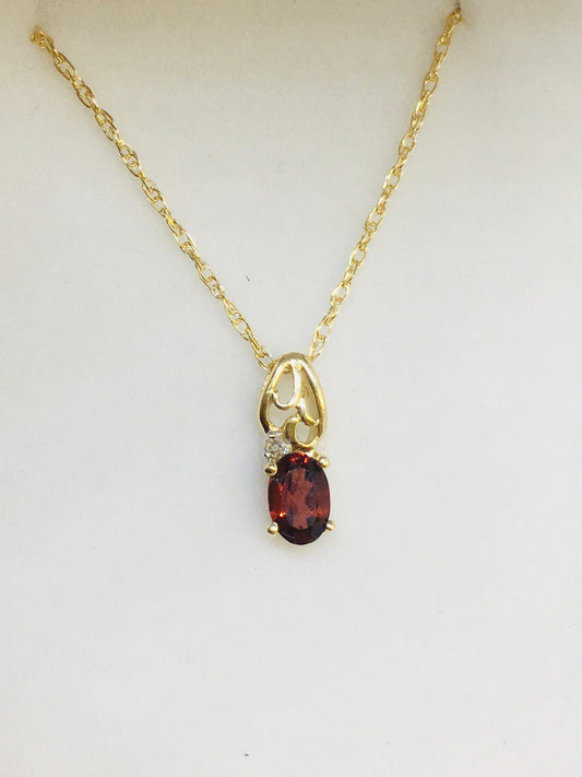 Garnet Birthstone Necklace