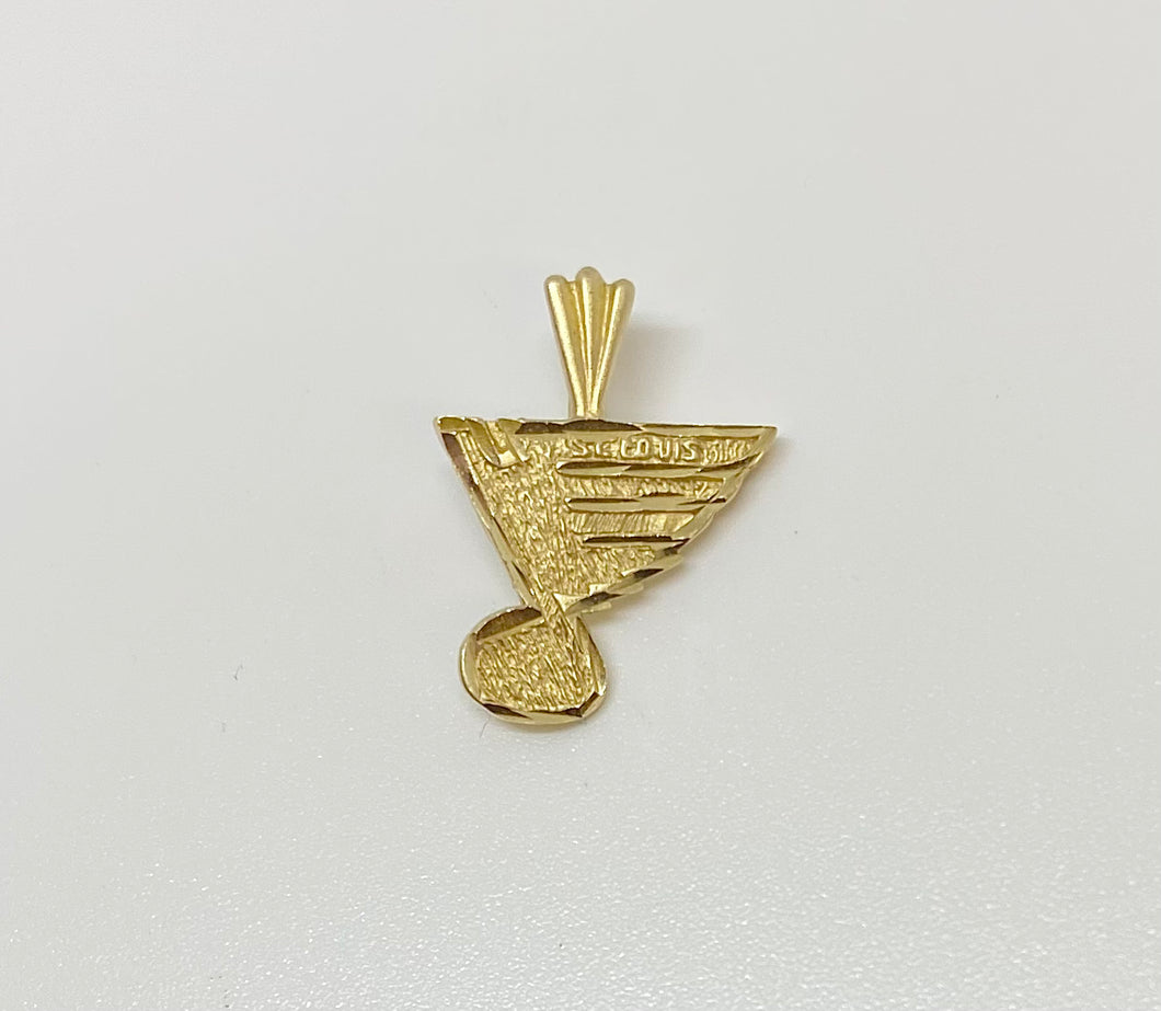 Vintage 14k Blue Note STL Blues Pendant