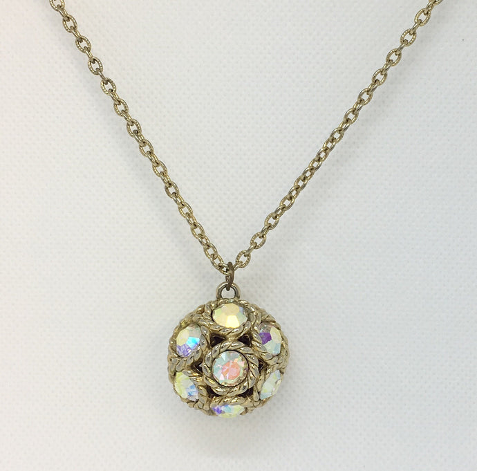 Vintage Bauble Rhinestone Necklace