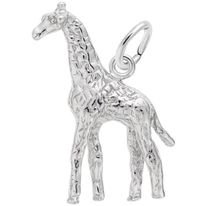 Sterling Silver 3D Giraffe Charm