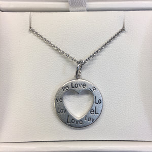 Sterling Silver “Love” Necklace
