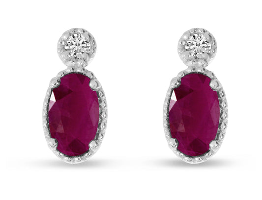 Ruby & Diamond Earrings