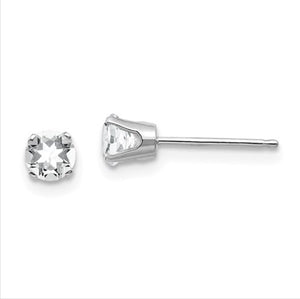 4mm Genuine Birthstone Earrings