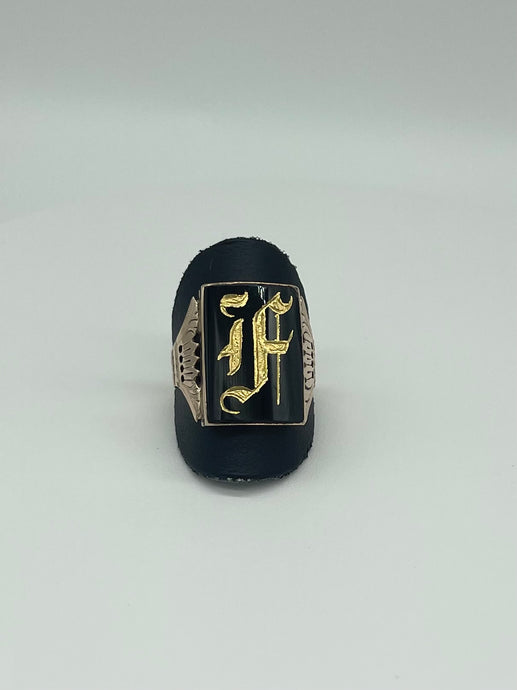 Rose Gold “F” Ring