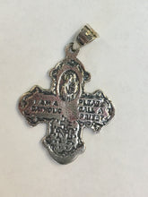Load image into Gallery viewer, Sterling Silver Antiqued 4-way Medal