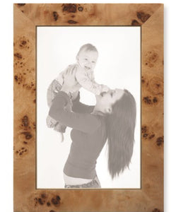 Tan Burl Wood Photo Frame