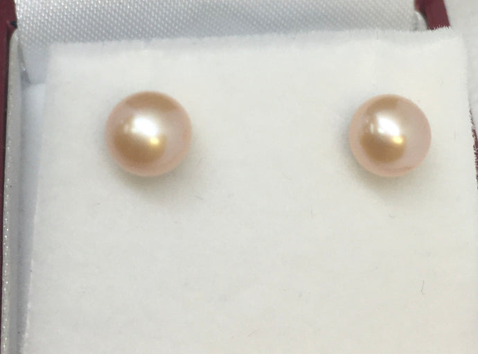 Rosy Pearl Earrings