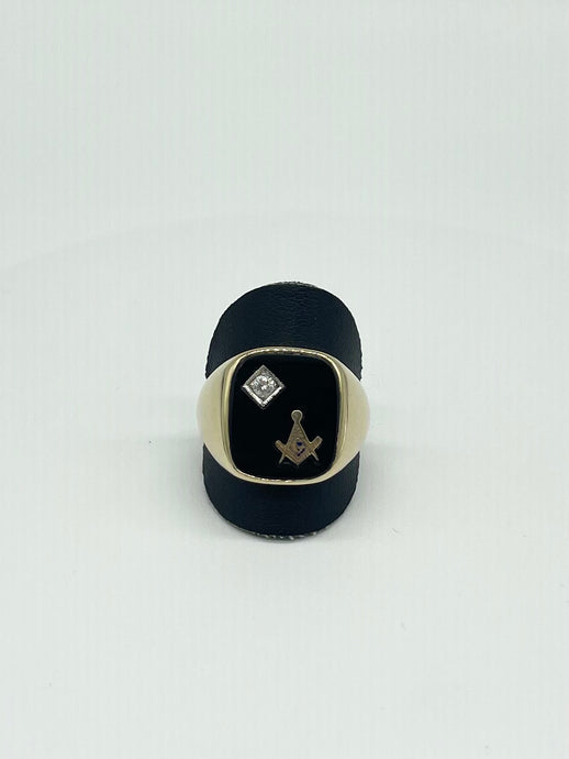 Onyx Masonic Ring