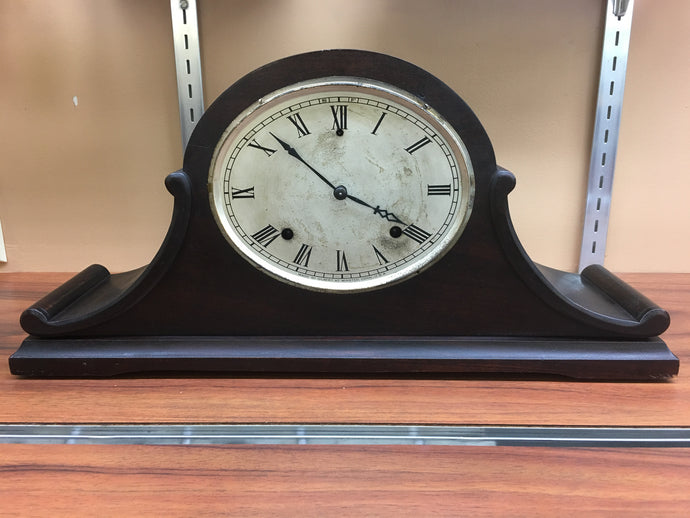 Vintage Oval Dial Camel Back Mantle Clock