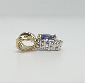 Tanzanite & Diamond Slide Pendant