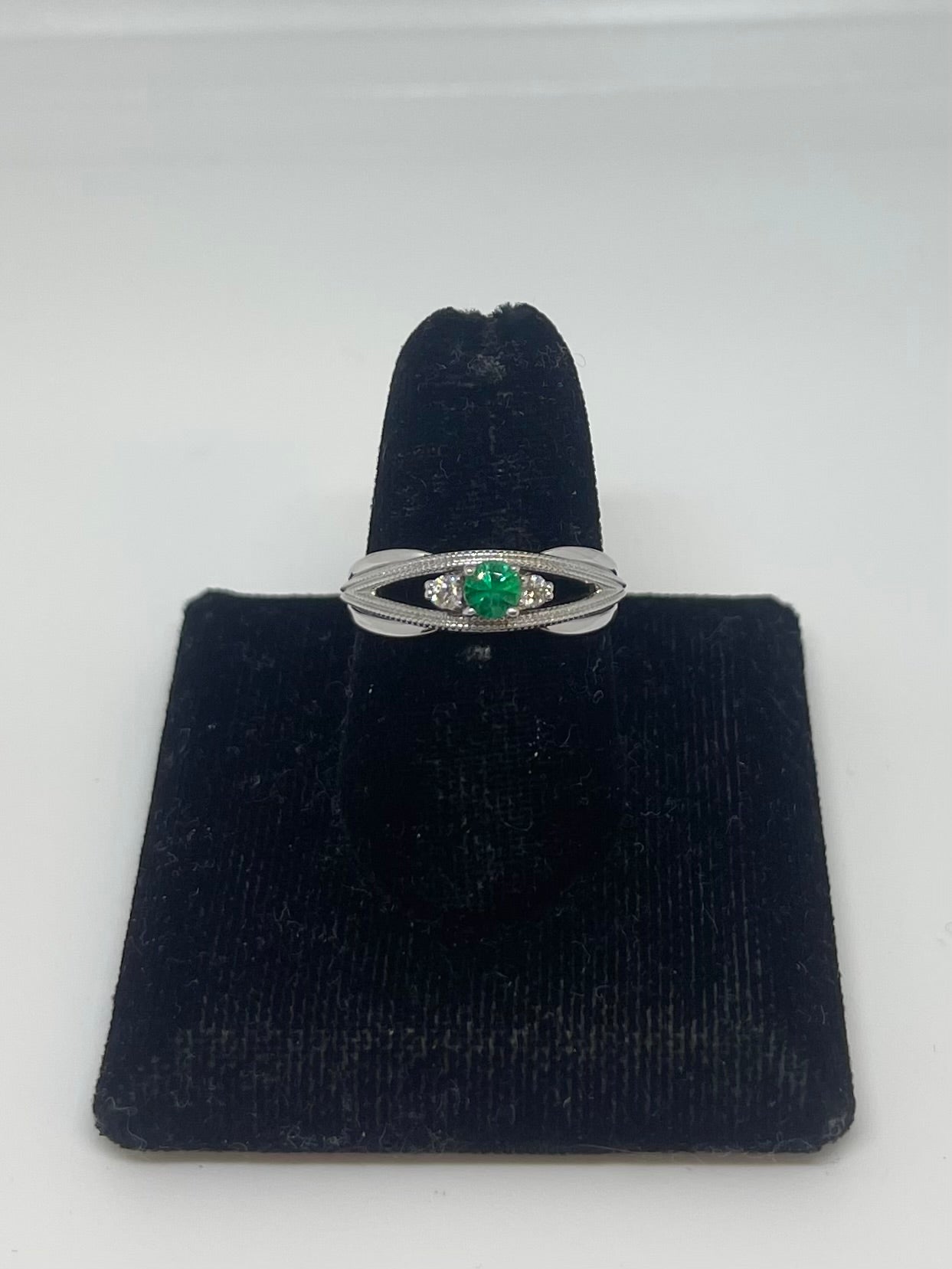 Emerald Eye Diamond Ring