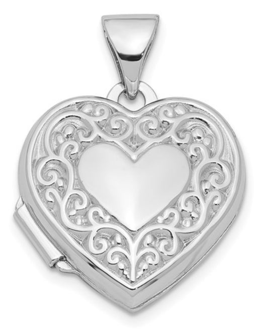 Heart Scroll Locket