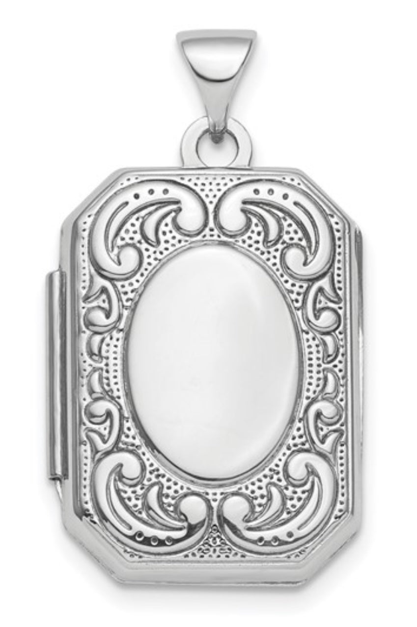 Octagonal Scroll Locket