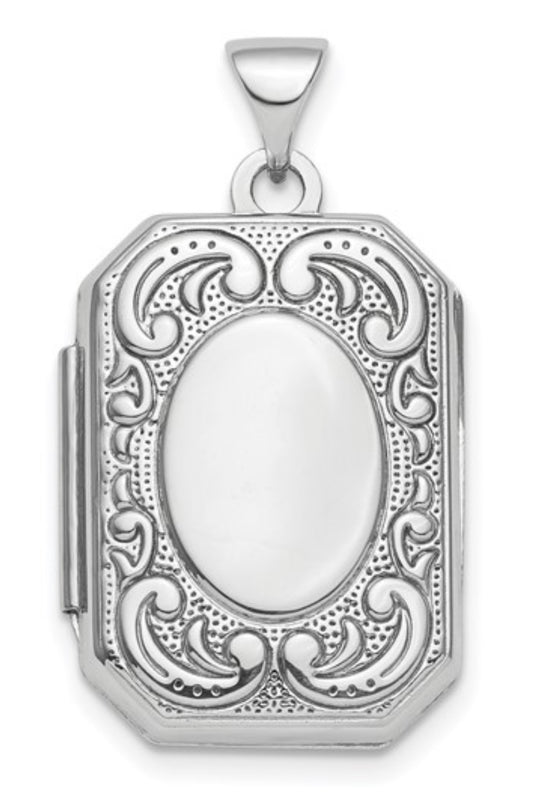 Octagonal Scroll Locket
