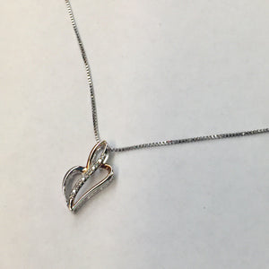 Silver Freeform Diamond Necklace